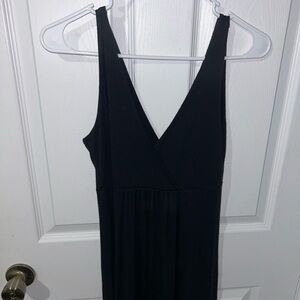 New York & Company Black V-Neck Dress